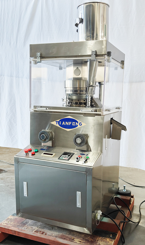 ZPW15D ZPW17D ZPW19D রোটারি ট্যাবলেট প্রেস মেশিন 3KW 42000 পিসি / ঘন্টা 20 মিমি ব্যাসার্ধের পিলের জন্য