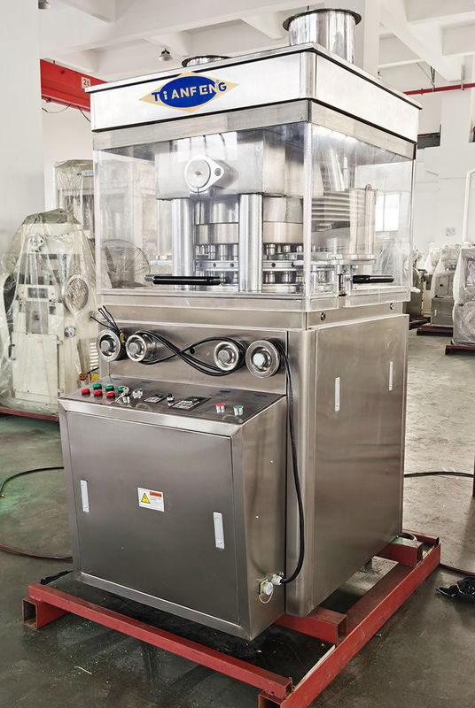 Max. চাপ 100KN TCCA ট্যাবলেট উত্পাদন লাইন জন্য ঘূর্ণমান ট্যাবলেট প্রেস মেশিন
