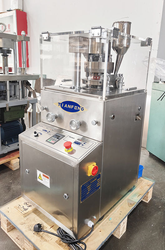 220V/380V পাওয়ার সাপ্লাই পিল ট্যাবলেট প্রেস মেশিন সর্বোচ্চ চাপ 60KN এবং সর্বোচ্চ ফিলিং গভীরতা 15mm সঙ্গে