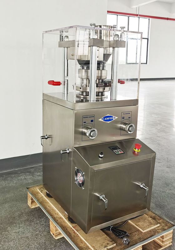 9 ডাই এবং সর্বোচ্চ উৎপাদন ক্ষমতা 12600 480 × 635 × 1100 মিমি সঙ্গে কাস্টমাইজযোগ্য ট্যাবলেট সংকোচন মেশিন