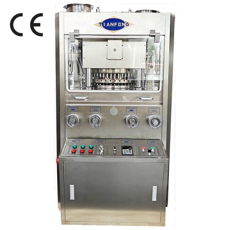 রোটারি ট্যাবলেট প্রেস মেশিন ZP45A সঙ্গে 100 kN সর্বোচ্চ চাপ, 243,000 প্রতি ঘন্টা ট্যাবলেট এবং 7.5KW শক্তি