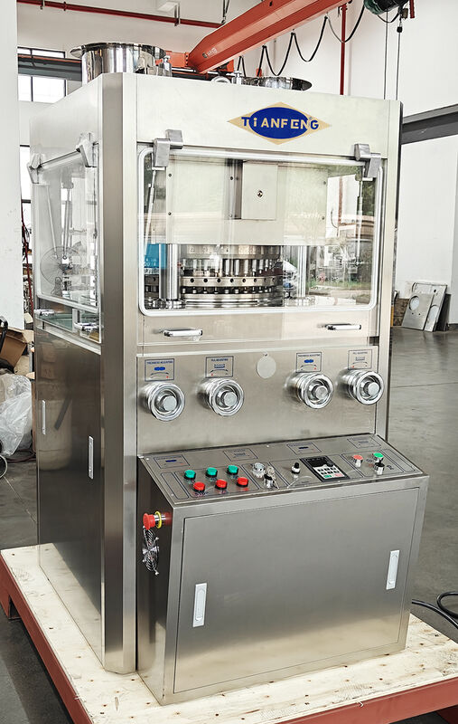 উচ্চ উত্পাদন ক্ষমতা এবং অভিন্ন ট্যাবলেট মানের জন্য মাল্টি 45 পাঞ্চ স্টেশন ডিজাইন সহ ট্যাবলেট সংকোচন মেশিন