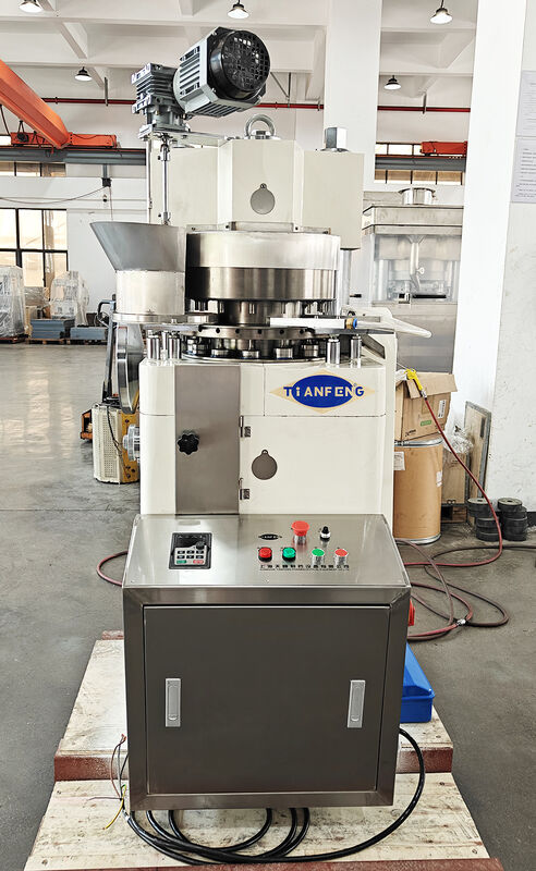 Automatic Rotary Tablet Press Machine with 60,000 Tablets per Hour Capacity, Stainless Steel 304 Construction, and PLC Touch Screen Control